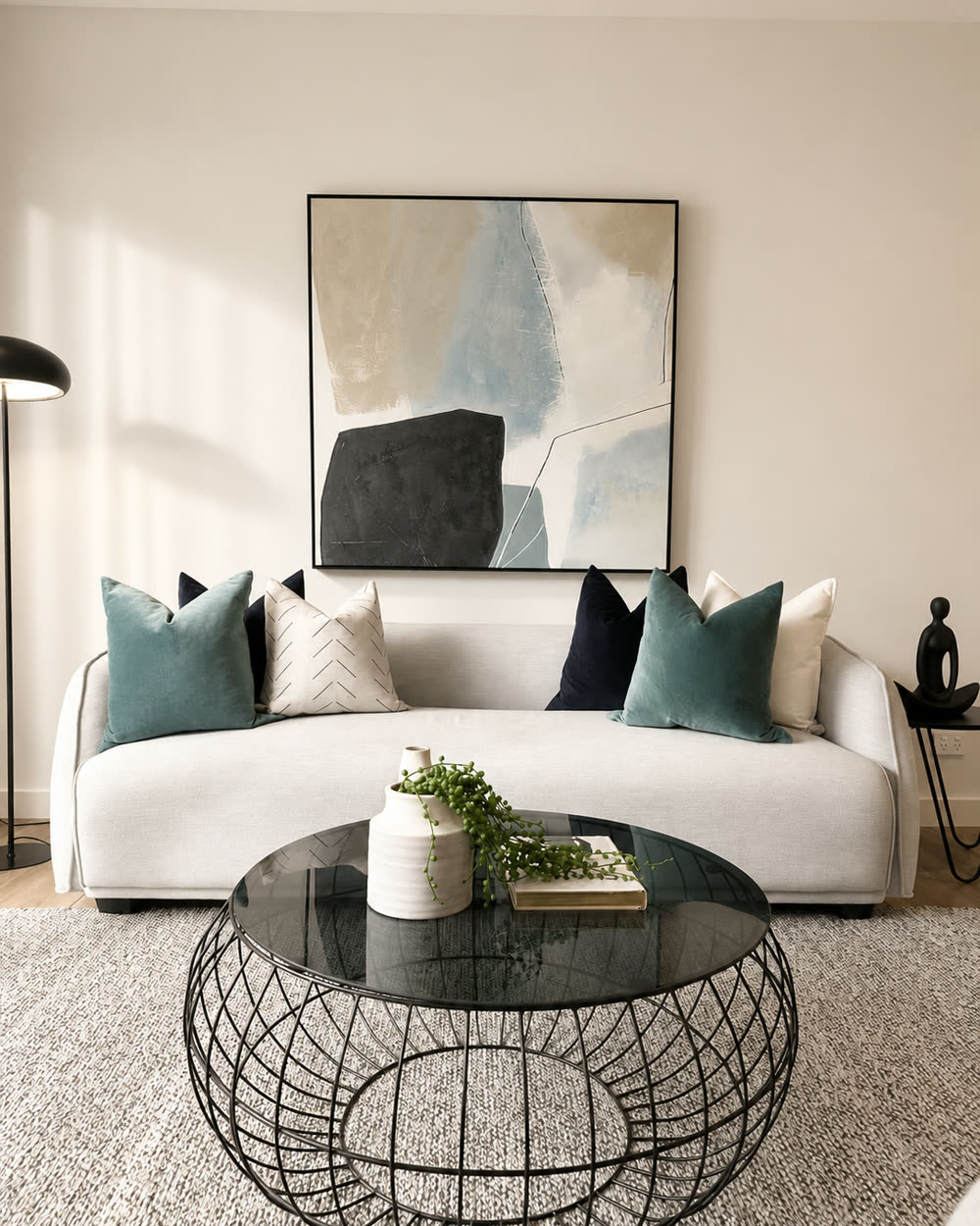 A warm, professionally styled Melbourne home interior by Piller Property Styling