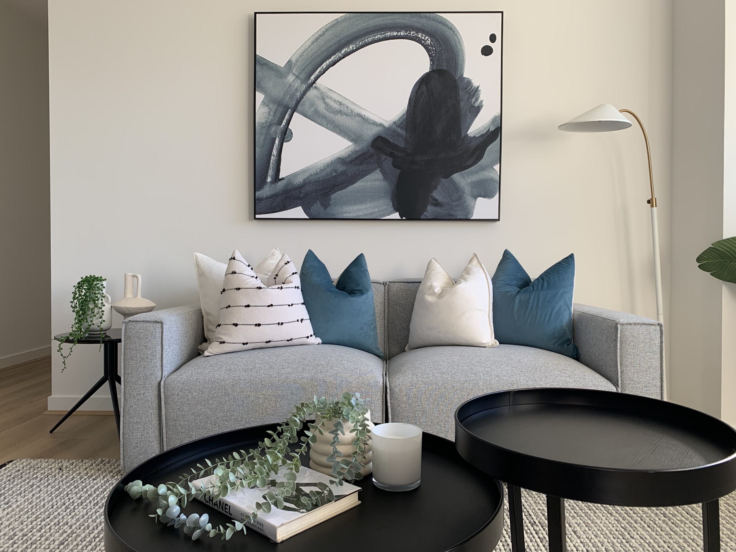 Lounge styled by Piller Property Styling in Caulfield, Melbourne